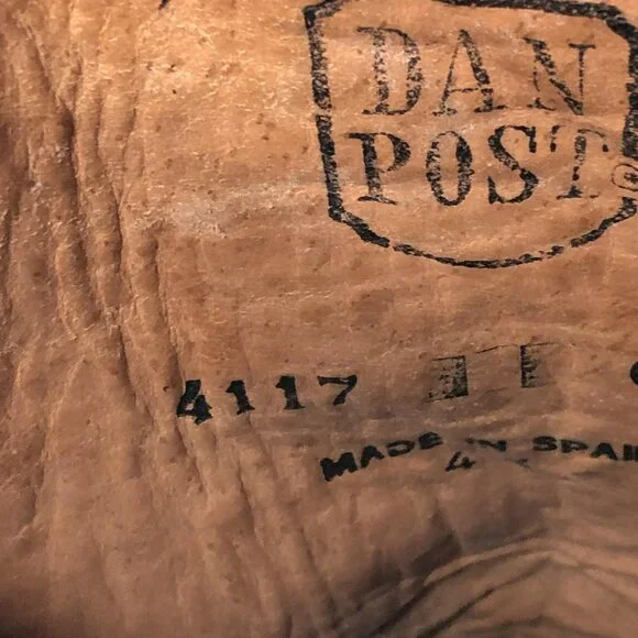 Dan Post Boots Womens Size 6.5C Gray Leather Western Pointed Toe Spain 4117 - Picture 6 of 16